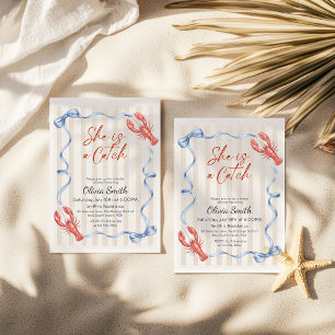 Invitation Elle est une Fête de Mariage Estival de Homard Côt