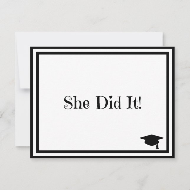 Invitation Elle L'A Fait Diplôme (Devant)