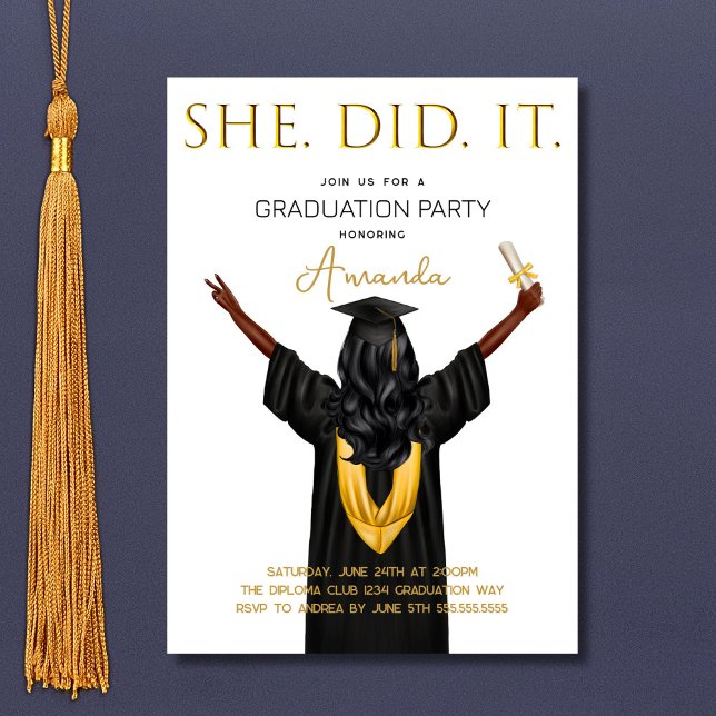 Invitation Elle L'A Fait Diplôme (Créateur téléchargé)