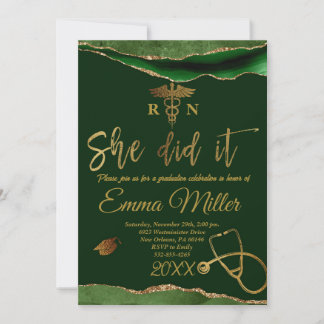 Invitation Elle L'A Fait - École De Soins Infirmières Green &