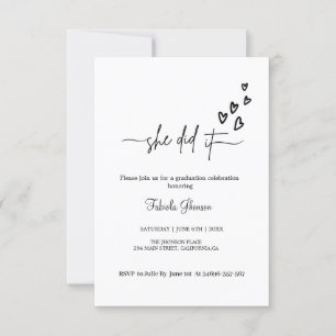 Invitation Elle l'a fait, simple célébration de la grâce, en 