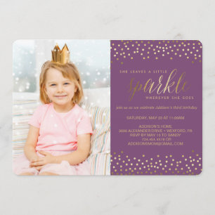 Invitation Elle laisse un peu d'INVITATION d'ANNIVERSAIRE DE