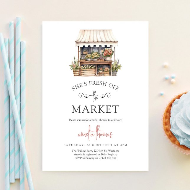Invitation Elle n'est pas à la Fête des mariées du marché agr (Créateur téléchargé)