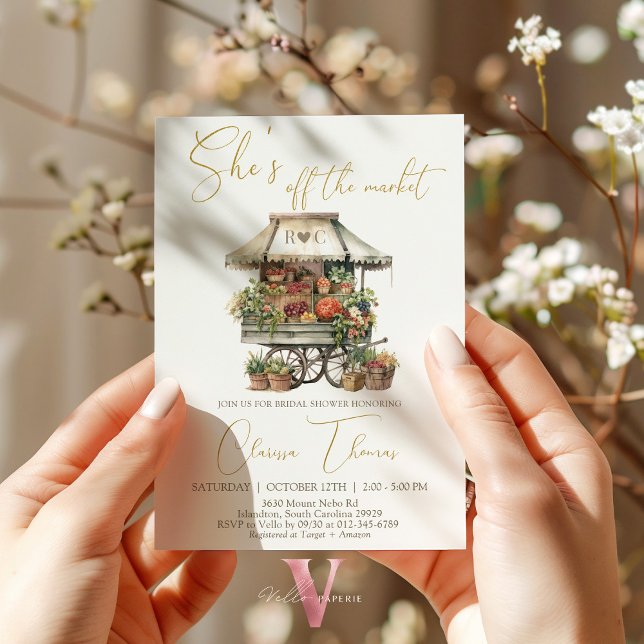Invitation Elle n'est pas sur le marché de la douche nuptiale (Créateur téléchargé)