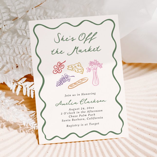 Invitation Elle n'est pas sur le marché Tiré à la main (Créateur téléchargé)