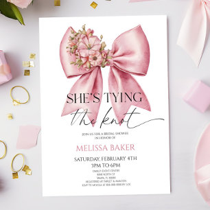 Invitation Elle noue la Fête des mariées de la boue florale r