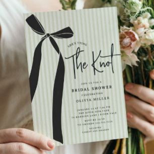 Invitation Elle noue la Fête des mariées du noeud