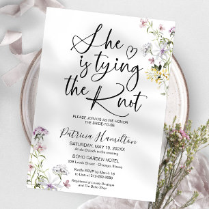 Invitation Elle Noue Le Nœud Réception De Mariage
