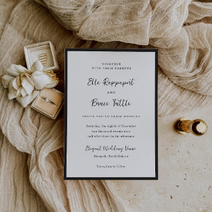 Invitation Elle Simple Mariage moderne