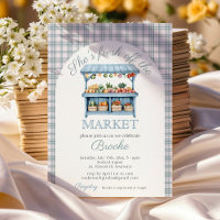Elle sort de la Fête des mariées bleue du marché