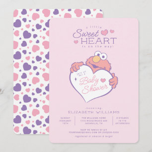 Invitation Elmo - Petit Baby shower amoureux