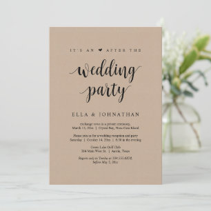 Invitation Elopement, C'est un après la fête de mariage, kraf