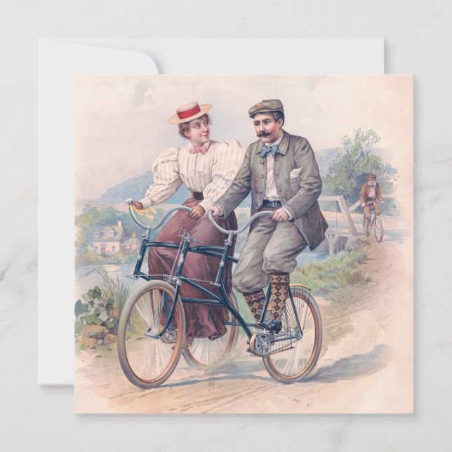 Invitation Elopement du vélo, 1896 (Devant)