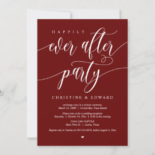 Invitation Elopement, Heureusement Jamais Après La Fête, Vin 