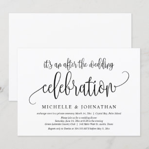 Invitation Elopement mariage, Après La Fête mariage