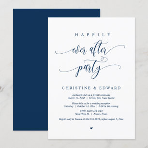 Invitation Elopement mariage, Heureusement Jamais Après La Fê