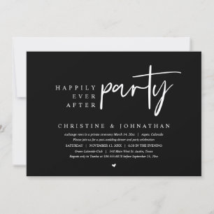 Invitation Elopement mariage, Heureusement Jamais Après La Fê