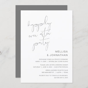 Invitation Elopement mariage, Heureusement Jamais Après La Fê