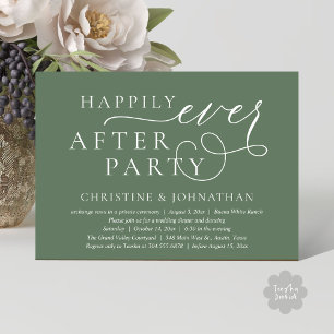 Invitation Elopement mariage, Heureusement Jamais Après La Fê