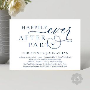 Invitation Elopement mariage, Heureusement Jamais Après La Fê