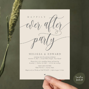 Invitation Elopement mariage, Heureusement Jamais Après La Fê
