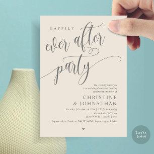 Invitation Elopement mariage, Heureusement Jamais Après La Fê