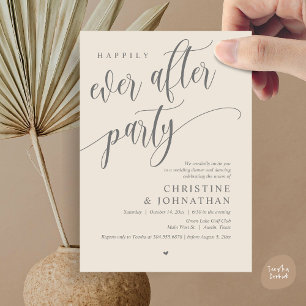 Invitation Elopement mariage, Heureusement Jamais Après La Fê