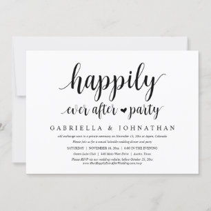 Invitation Elopement mariage, Heureusement Jamais Après La Fê