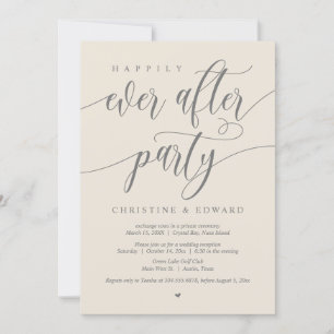 Invitation Elopement mariage, Heureusement Jamais Après La Fê