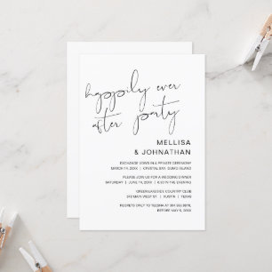 Invitation Elopement mariage, Heureusement Jamais Après La Fê