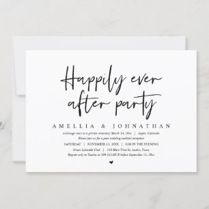 Invitation Elopement mariage, Heureusement Jamais Après La Fê