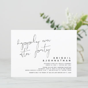 Invitation Elopement mariage, Heureusement Jamais Après La Fê