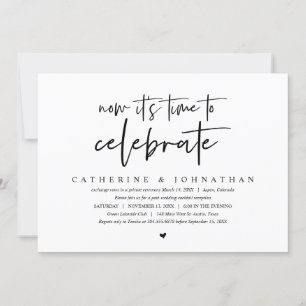 Invitation Elopement mariage, minimaliste moderne, Célébrer
