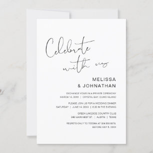 Invitation Elopement Mariage moderne, Célébrez avec nous