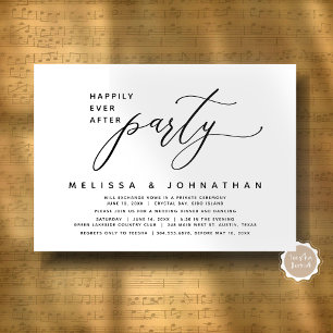 Invitation Elopement Mariage Moderne Heureusement Jamais Aprè