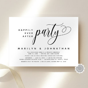 Invitation Elopement Mariage Moderne Heureusement Jamais Aprè