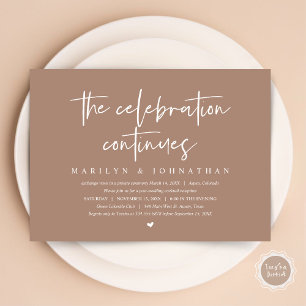 Invitation Elopement Mariage moderne la célébration continue