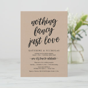 Invitation Elopement mariage, Rien De Chic, Juste Amour, Kraf