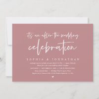 Elopement moderne, Après la célébration mariage