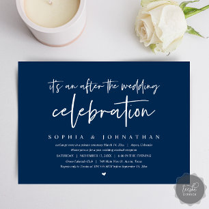 Invitation Elopement moderne, Après la célébration mariage