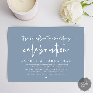 Invitation Elopement moderne, Après la célébration mariage