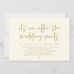 Invitation Elopement moderne, après la fête de mariage