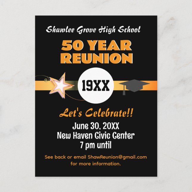Invitation Em ! Toute année Classe Reunion Carte p (Devant)