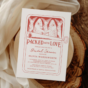 Invitation Emballé avec l'amour Sardine Fête des mariées de p