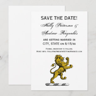 Invitation Emblème C de crête permanente de lion héraldique
