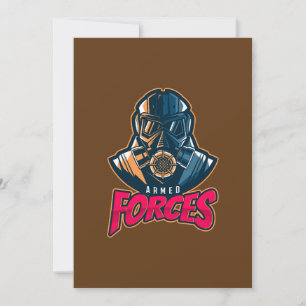 Invitation Emblème de jeu des forces armées Logo tactique