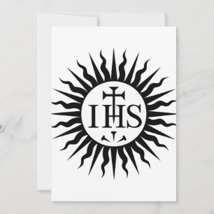Invitation Emblème de la Compagnie de Jésus Monogramme