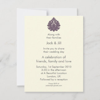 Invitation Emblème (raisin) 4.25x5.5