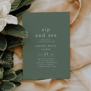 Invitation EMELIA Nature Rustique Simple Woodland Sip et voir