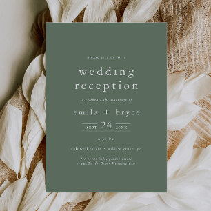 Invitation EMELIA Rustique Simple Sage Nature Réception de ma